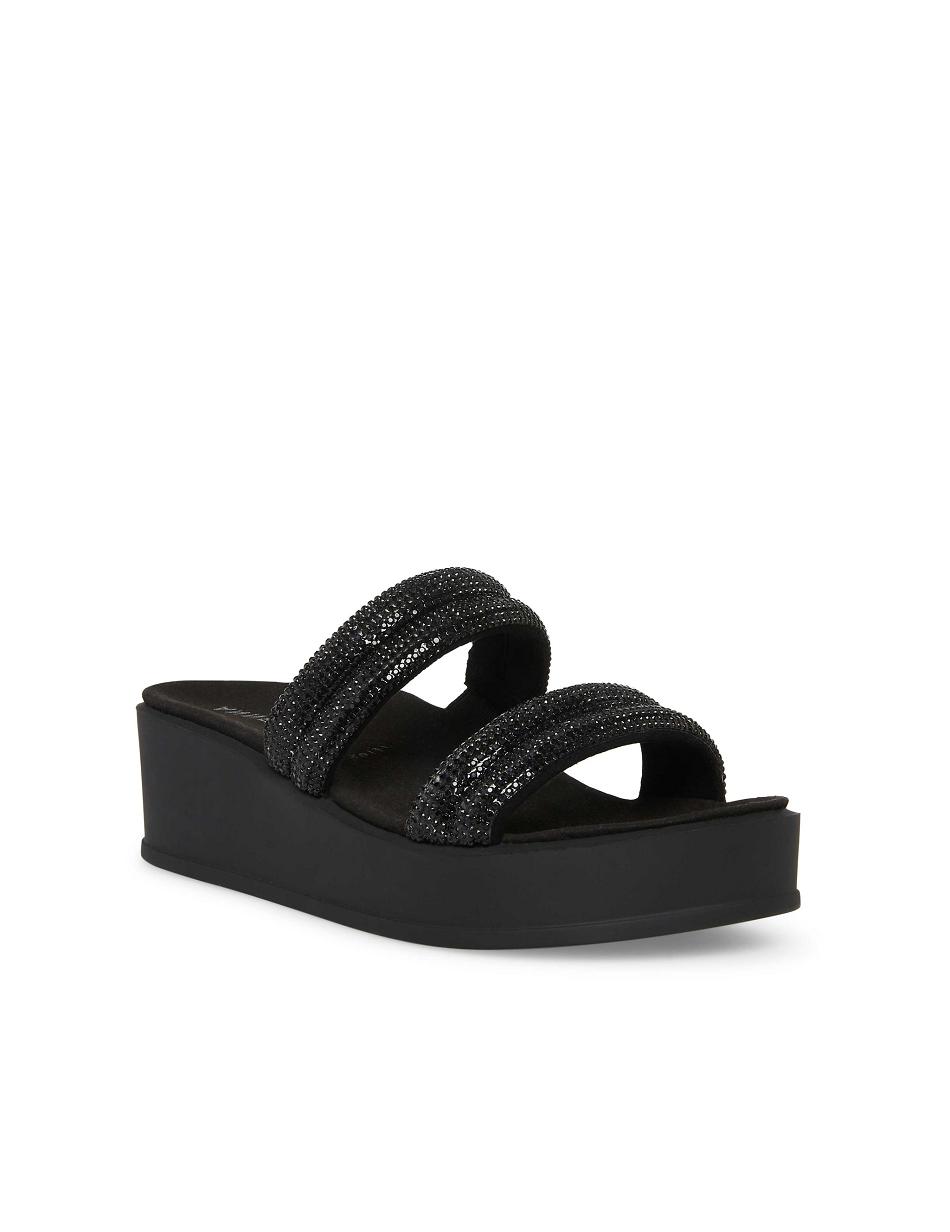 Tiendas Sandalias Anne Klein Vanny Plataforma Negras